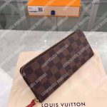 LV Clemence Wallet Damier Ebene Cherise