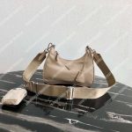 Prada Re-edition 2005 Nylon Shoulder Bag Beige