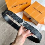 LV Initiales 40mm Reversible Belt Graphite