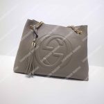 Gucci Soho Shoulder Bag Chain Strap Medium Grey