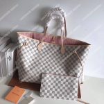LV Neverfull GM Damier Azur Rose Ballerine