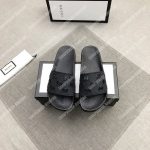 Gucci Women’s Rubber GG Slide Sandal Black
