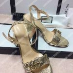 Gucci Marmont GG Metallic Sandals