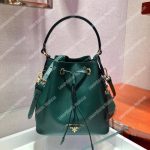 Prada Saffiano Leather Bucket Bag Green