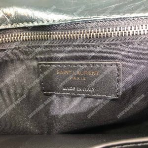 Saint Laurent Niki Medium Bag In Crinkled Vintage Leather Deep Green - Image 5