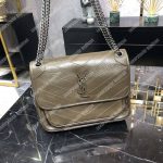 Saint Laurent Niki Medium In Vintage Leather Light Taupe