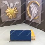 LV Zippy Organizer Epi Leather Blue and Gray