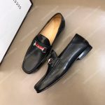 Gucci Leather Horsebit Loafer Black