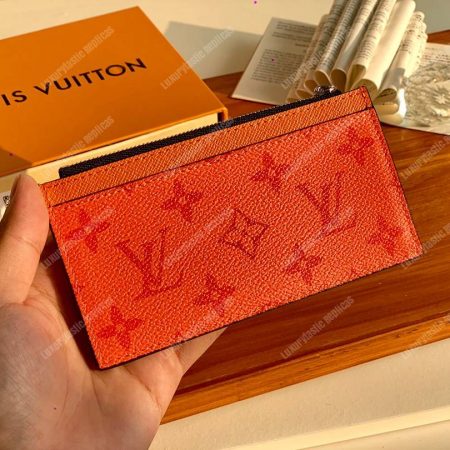 LV Coin Card Holder Orange - Image 4