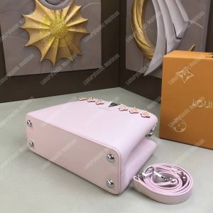 LV Capucines BB Taurillon Leather Rose Ballerine - Image 4