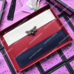 Gucci Bee Leather Pouch Bag White/Pink/Red
