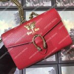 Gucci Calfskin Garden Dionysus Chain Wallet Red with Butterfly