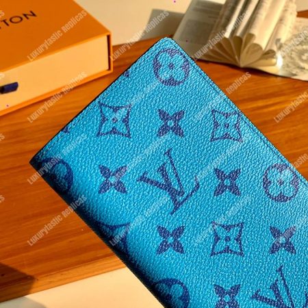 LV Brazza Wallet Blue - Image 4