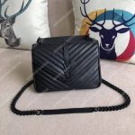 Saint Laurent Medium College Bag In Black