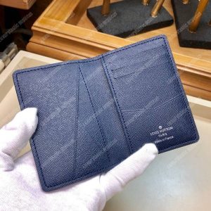 LV Taiga Leather Pocket Organizer Bleu Marine - Image 5
