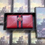 Gucci Rajah Zip Around Wallet Leather Red
