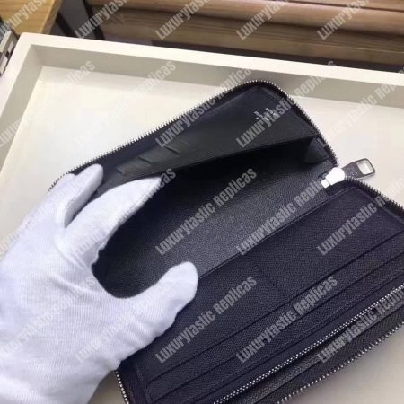 LV League Zippy Long Wallet Vertical Damier Graphite 2017 - Image 4