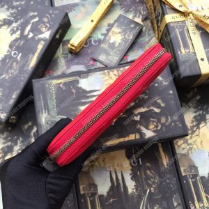 Gucci GG Marmont Zip Around Wallet Chevron Red - Image 4