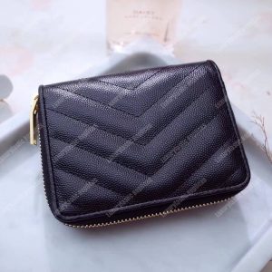 Saint Laurent Compact Zip Around Wallet Black Grain De Poudre - Image 8