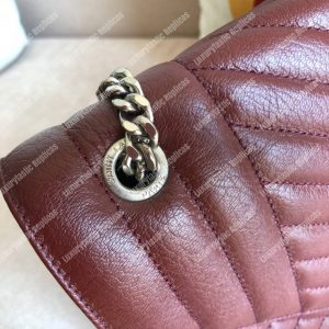 Saint Laurent Classic Large Soft Envelope Dark Red - Image 6