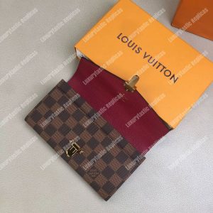 LV Clapton Wallet Damier Ebene Raisin - Image 8