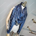 LV Monogram Shine Shawl Bleu Nuit