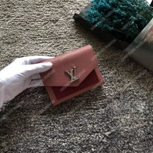 LV MyLockMe Compact Wallet Rose Boudoir Lie de Vin - Image 7