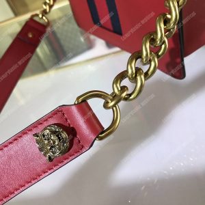 Gucci GG Marmont Stylish Striped Canvas Bag Red - Image 8