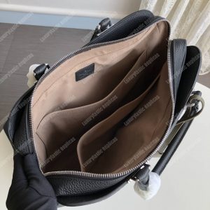 LV Armand Briefcase MM Black/Khaki Green - Image 7