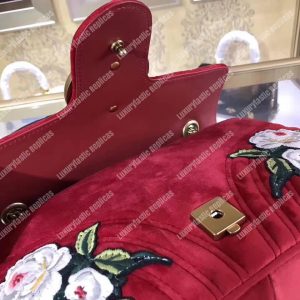 Gucci GG Marmont Medium Velvet Bag Angry Cat - Image 5
