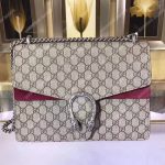 Gucci Dionysus GG Supreme Shoulder Bag Beige Pink