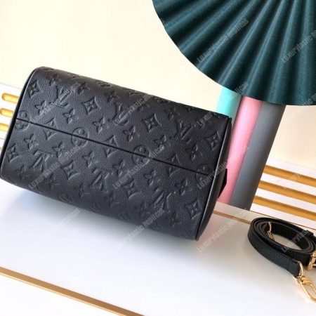 LV Speedy Bandouliere 25 Monogram Empreinte Leather Noir - Image 4