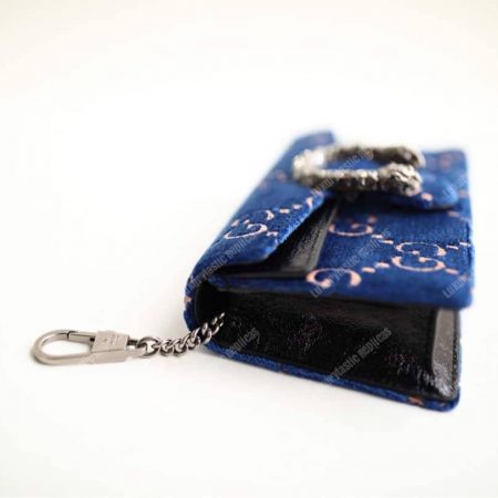 Gucci Dionysus GG Velvet Super Mini Bag Blue - Image 6