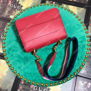 Gucci Queen Margaret Leather Bag Red - Image 6