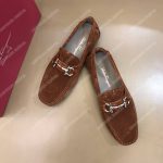 Salvatore Ferragamo Gancini Driving Shoe Brown