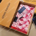 LV Monokinawa Bandeau Red Hawaiian Floral Monogram Silk Spring 2018