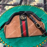 Gucci Re(Belle) Small Shoulder Bag Suede Brown