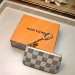 LV Key Pouch Damier Azur Canvas