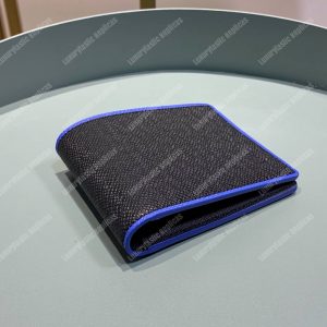 LV Multiple Wallet Taiga Leather Blue Trim - Image 4