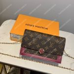 LV Flore Chain Wallet Fuschia
