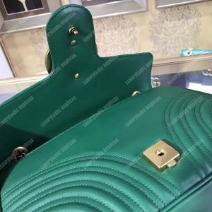 Gucci GG Marmont Medium Matelasse Shoulder Bag Emerald Green - Image 10
