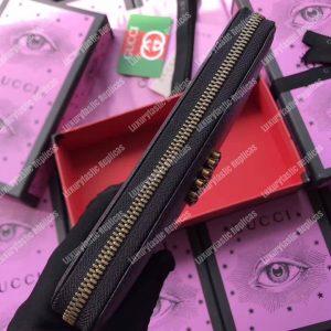 Gucci Leather Zip Around Wallet Black - Image 8