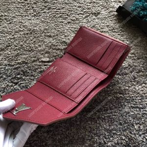 LV MyLockMe Compact Wallet Rose Boudoir Lie de Vin - Image 9