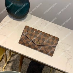 LV Sarah Wallet Damier Ebine Rose Ballerine Pink - Image 4
