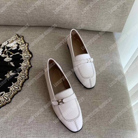 Hermes H Buckle Loafer White - Image 7