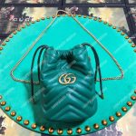 Gucci GG Marmont Mini Bucket Bag Green