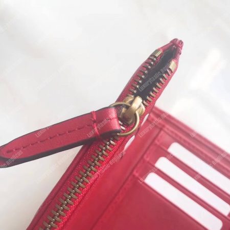 Gucci GG Marmont Matelassé Wallet Hibiscus Red - Image 5