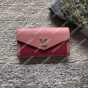 LV MyLockMe Wallet Rose Boudoir Lie de Vin - Image 8