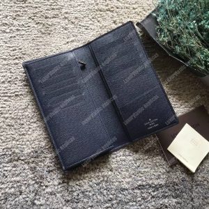 LV Circle signature Brazza Wallet Epi Leather Noir - Image 9