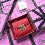 Gucci Padlock Wallet Hibiscus Red